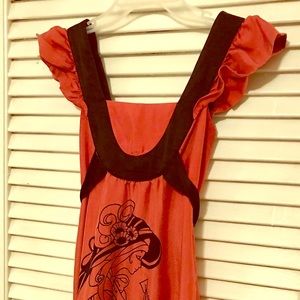 VOOM by Joy Han coral vintage pin-up style dress